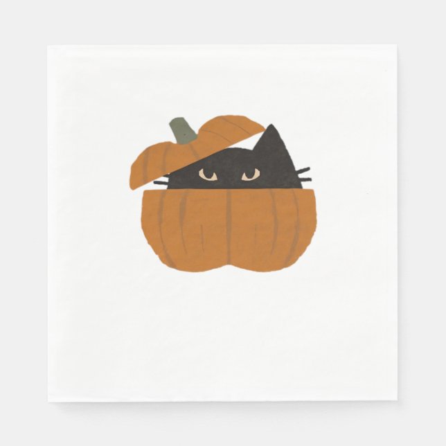 Pumpkin cat Classic T-Shirt_1 Napkin (Front)