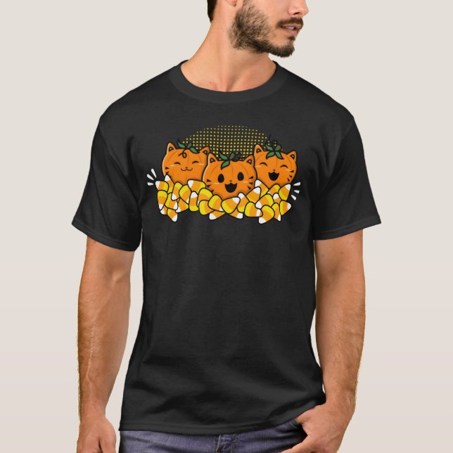 Pumpkin Cats gift T-Shirt (Front)
