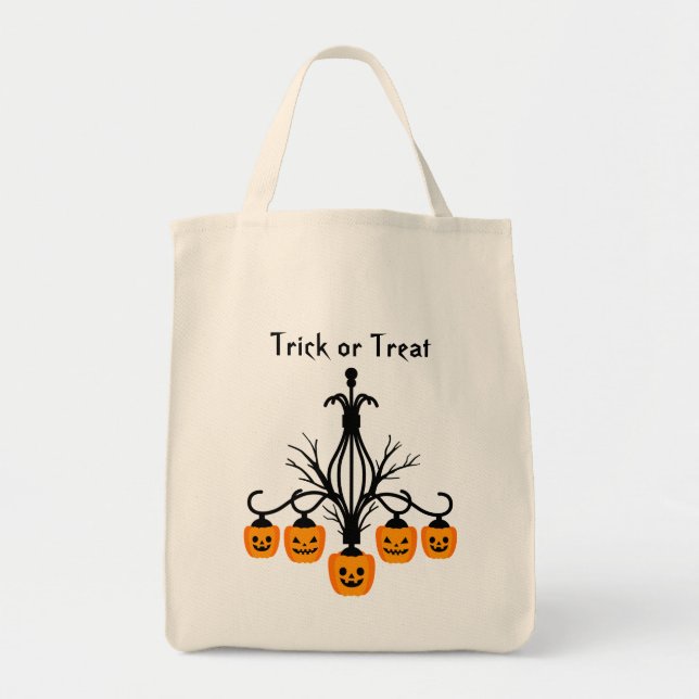 Pumpkin chandelier Halloween gothic loot Tote Bag (Front)