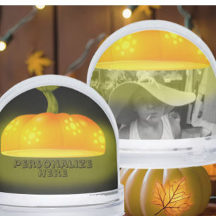Pumpkin chandelier whimsical picture Snow Globe