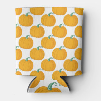 Pumpkin Charm: Vintage Hand-Drawn Pattern. Can Cooler