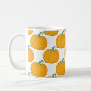 Pumpkin Charm: Vintage Hand-Drawn Pattern. Coffee Mug