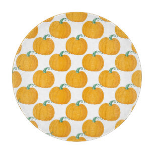 Pumpkin Charm: Vintage Hand-Drawn Pattern. Cutting Board