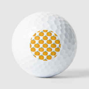 Pumpkin Charm: Vintage Hand-Drawn Pattern. Golf Balls