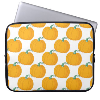 Pumpkin Charm: Vintage Hand-Drawn Pattern. Laptop Sleeve