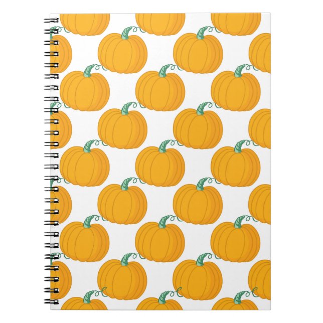Pumpkin Charm: Vintage Hand-Drawn Pattern. Notebook (Front)