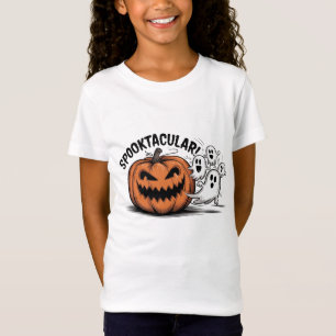 Pumpkin Chasing Ghosts Spooky Halloween T-Shirt
