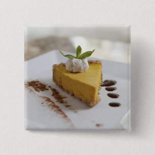 Pumpkin Cheesecake 15 Cm Square Badge