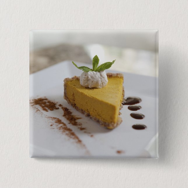 Pumpkin Cheesecake 15 Cm Square Badge (Front)