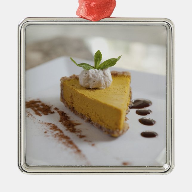 Pumpkin Cheesecake Metal Tree Decoration (Front)