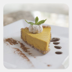 Pumpkin Cheesecake Square Sticker