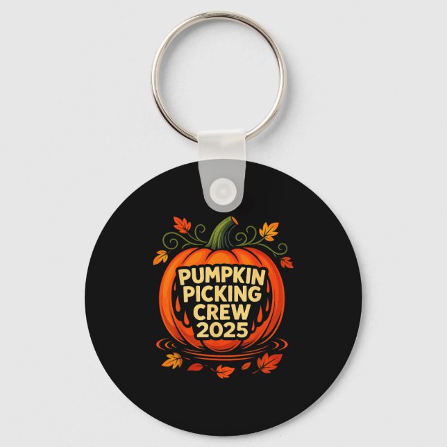Pumpkin Cking Crew 2025 Halloween Pumpkin Crew  Key Ring (Front)