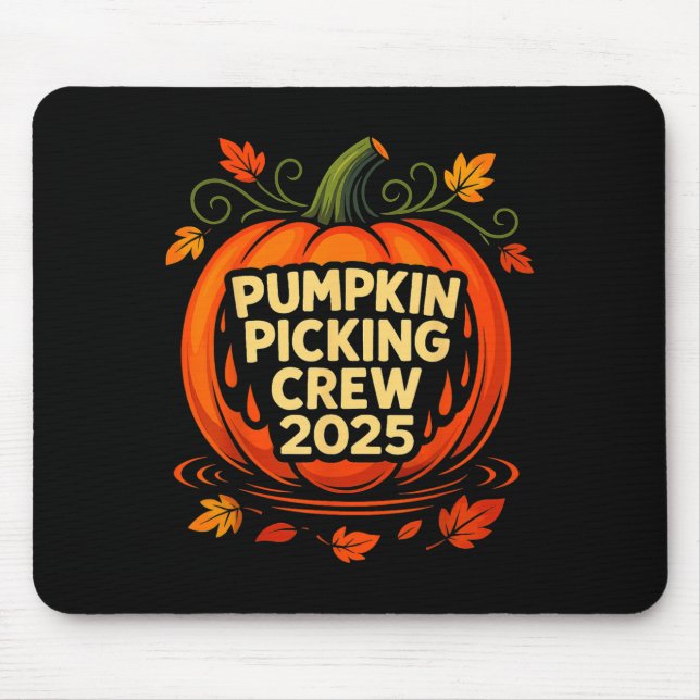 Pumpkin Cking Crew 2025 Halloween Pumpkin Crew  Mouse Mat (Front)