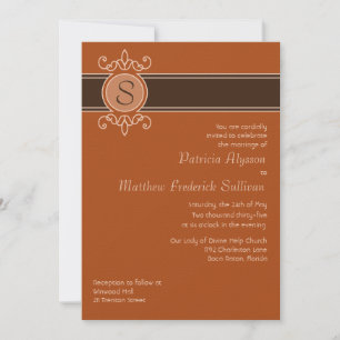 Pumpkin Classic Harvest Wedding Invitation