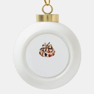pumpkin Classic T-Shirt Ceramic Ball Christmas Ornament