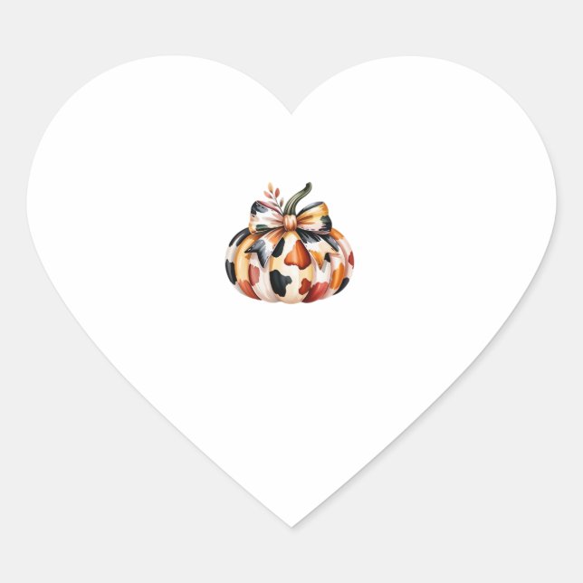 pumpkin Classic T-Shirt Heart Sticker (Front)