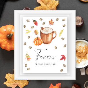 Pumpkin Coffee Bridal shower Favours Poster