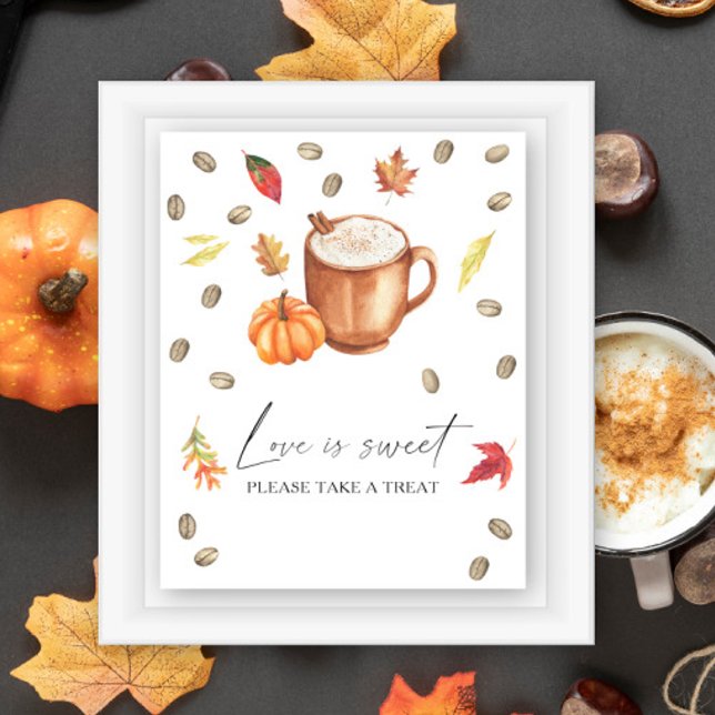 pumpkin coffee bridal shower Love is sweet Poster (Creator Uploaded)