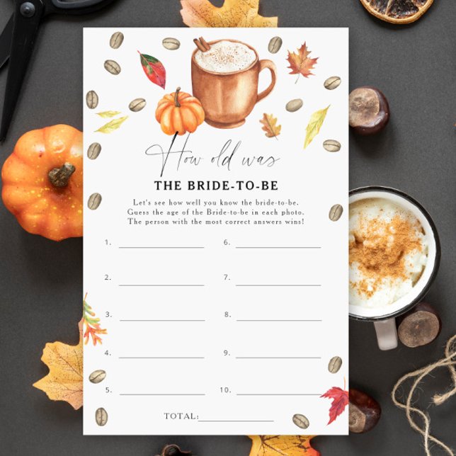 Pumpkin Coffee How old was the bride to be game (Creator Uploaded)