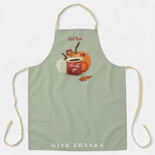 Pumpkin & Coffee Personalised Holiday Apron