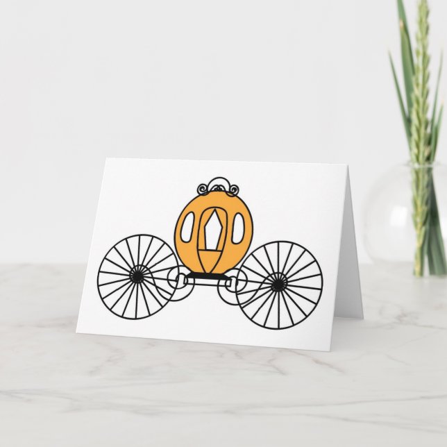 Pumpkin Coloured Coach Card (Front)