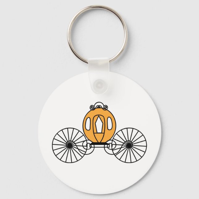 Pumpkin Coloured Coach Key Ring (Front)