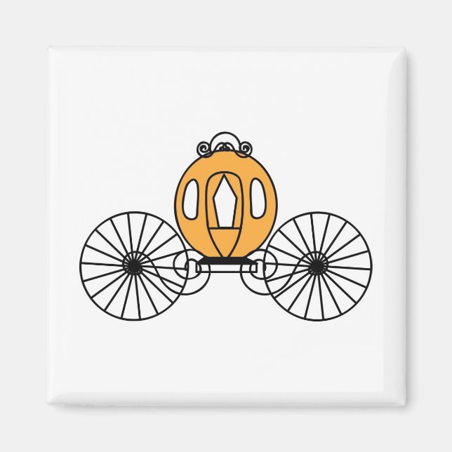 Pumpkin Coloured Coach Magnet (Front)