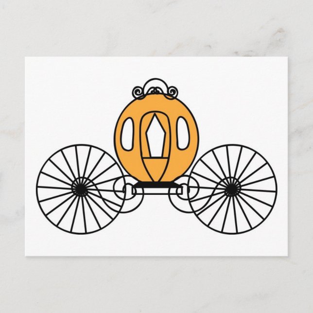 Pumpkin Coloured Coach Postcard (Front)