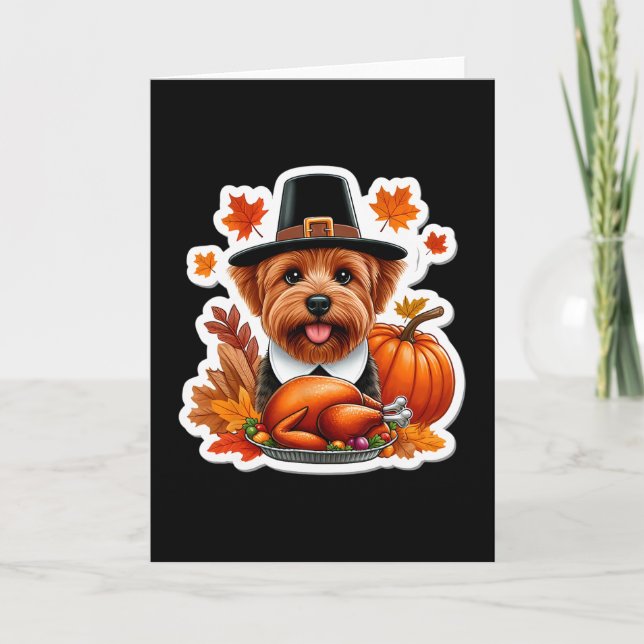 Pumpkin Coquette Bow Pie Floral Fall Thanksgiving  Card (Front)