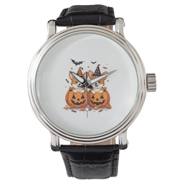 Pumpkin Corgi Party Watch (Front)