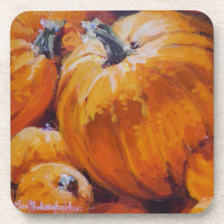 Pumpkin cork coaster