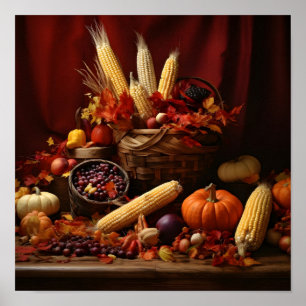 Pumpkin cornucopia digital print
