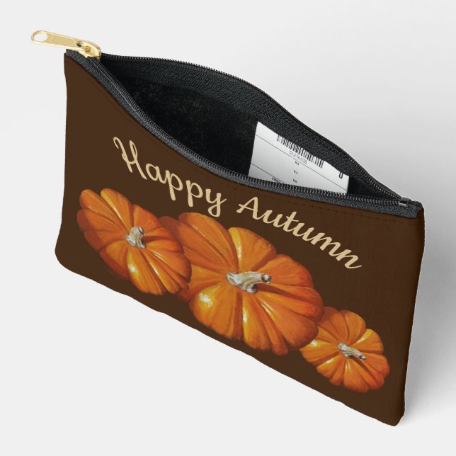 Pumpkin Cosmetic Bag (Open)