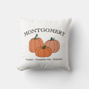 Pumpkin Country Logo Style Family or Company Name Cushion