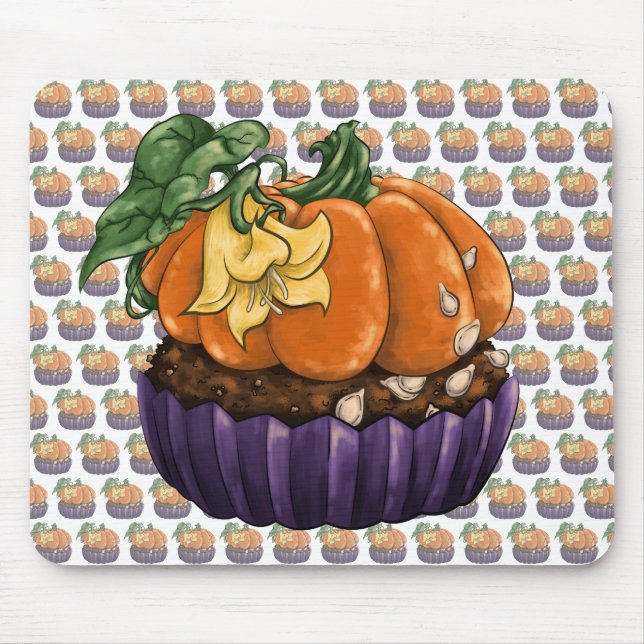 Pumpkin Cupcake Mouse Mat (Front)