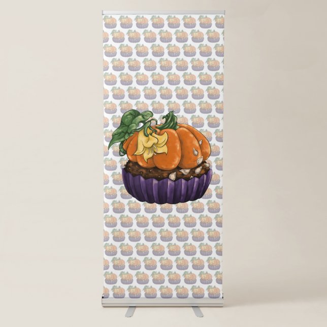 Pumpkin Cupcake Retractable Banner (Front)