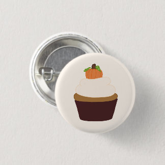 Pumpkin Cupcake - Round Pin-up Badge