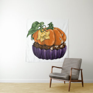 Pumpkin Cupcake Tapestry