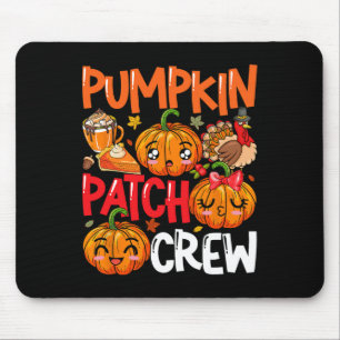 Pumpkin Cute Patch Crew Thanksgiving Fall Turkey P Mouse Mat