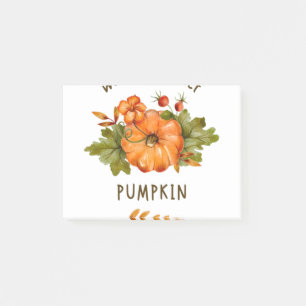 Pumpkin day post-it notes