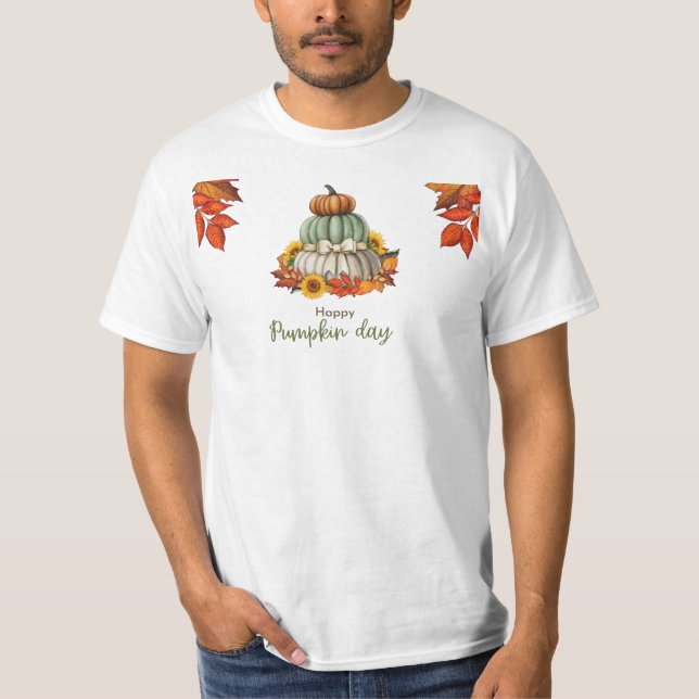 Pumpkin day white T-shirt  (Front)