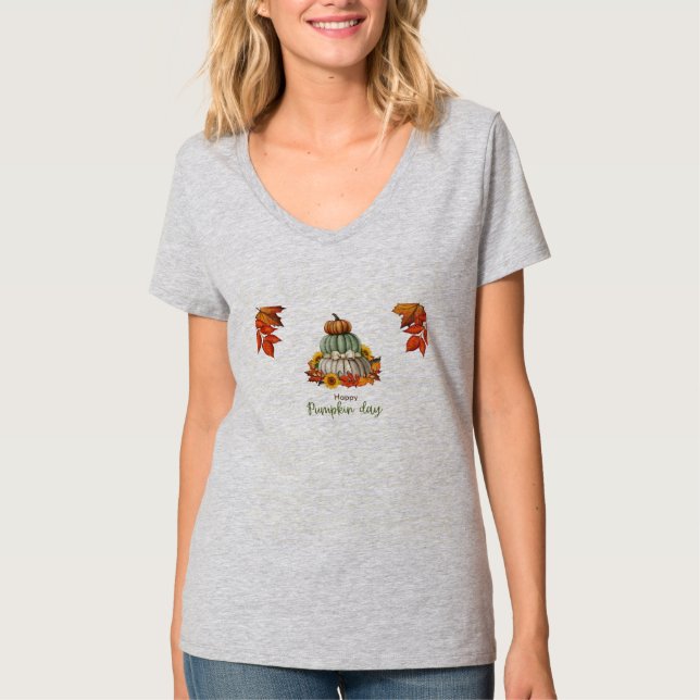 Pumpkin day white T-shirt (Front)