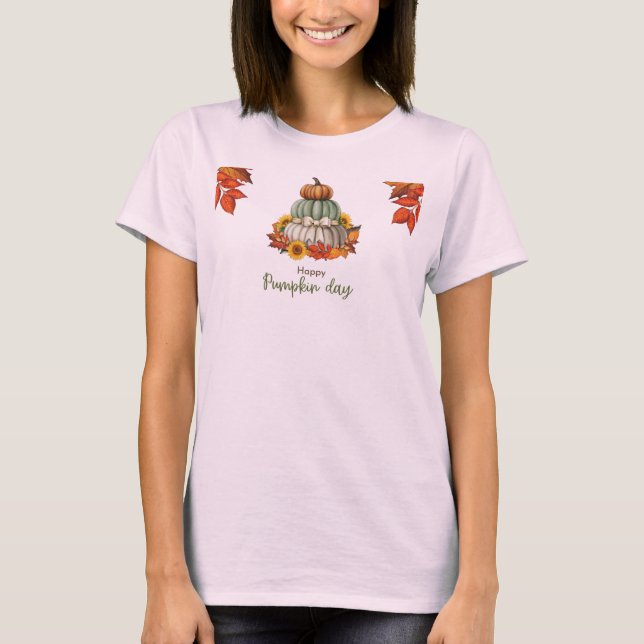 Pumpkin day white T-shirt  (Front)