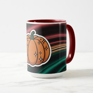 Pumpkin Decal Waves Combo Mug
