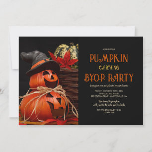 Pumpkin Decorating Party Invitation