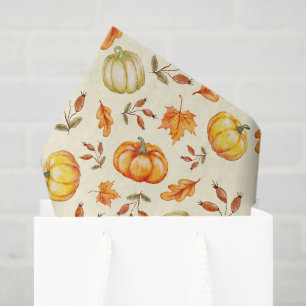 Pumpkin Decoupage Tissue Paper, Thanksgiving Fall Paper
