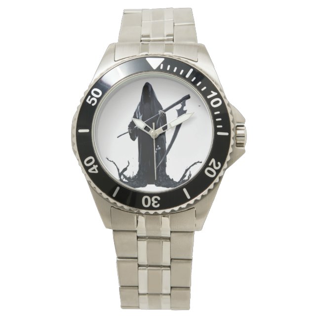 Pumpkin Delight Halloween Stainless Steel Bracelet Watch (Front)