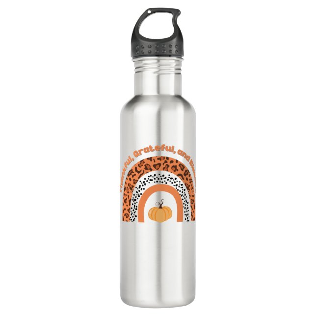 Pumpkin design 710 ml water bottle (Front)