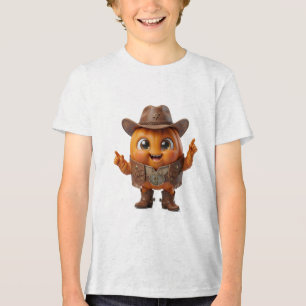 Pumpkin Detective Watercolor Cute Mystery Hallowee Tri-Blend Shirt