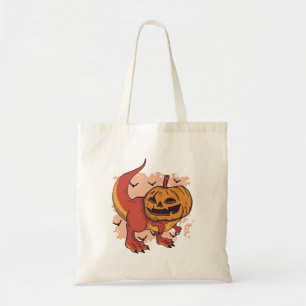 Pumpkin Dinosaur T-Rex Tote Bag